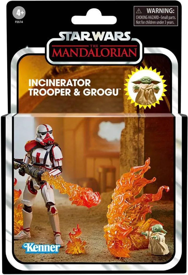Star Wars Actiefiguur Incinerator Trooper & Grogu 10 cm The Mandalorian Vintage Collection 2022 Multicolours van Hasbro in Meerkleurig – productfoto