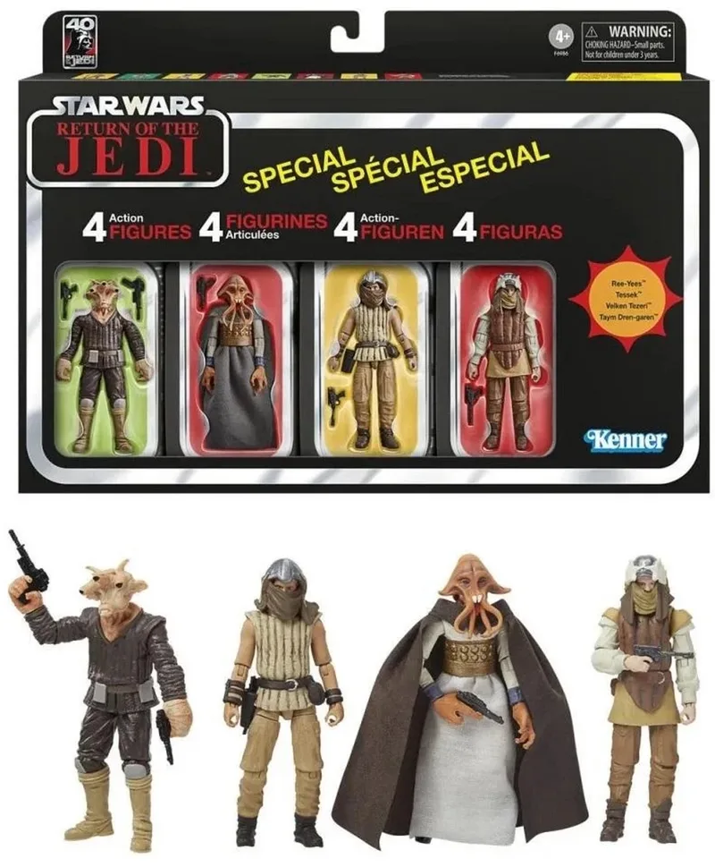 Star Wars Episode VI Vintage Collection Action Figure 4-Pack Jabba's Court Denizens 10 cm van Hasbro – productfoto