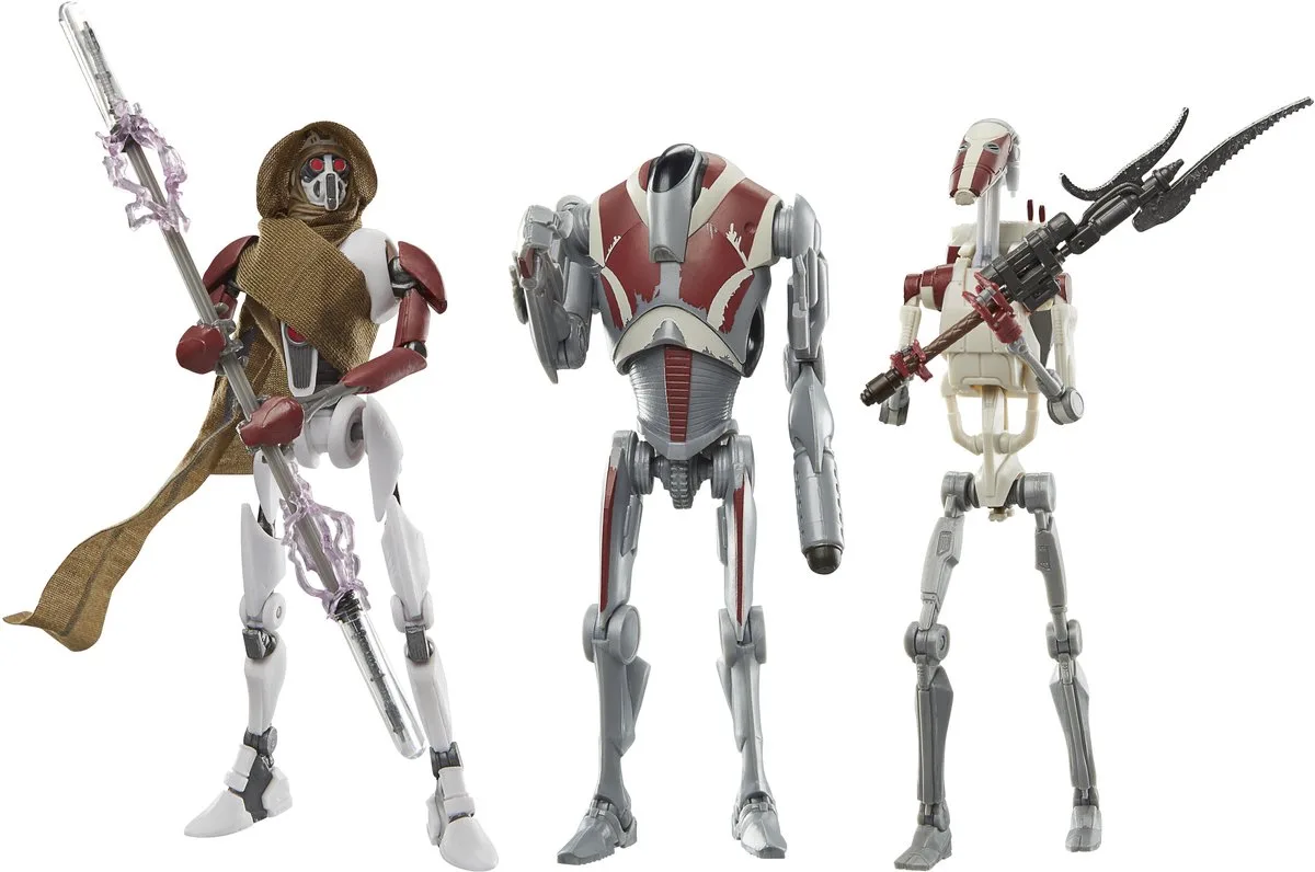 Star Wars Jedi: Survivor Black Series Action Figure 3-Pack Magna Guard, Super Battle Droid & Battle Droid Action Figuur van Hasbro in Meerkleurig – productfoto