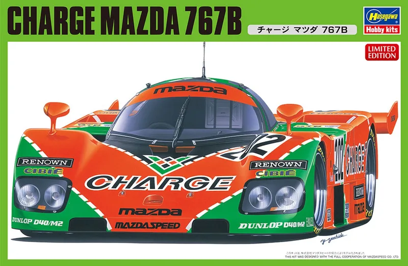 Modelbouwpakket Auto - 20312 Charge Mazda 767B - 1990 - Japanse Rauto Plastic - 1:24 - Modelbouw de Hasegawa en Multicolore – photo produit