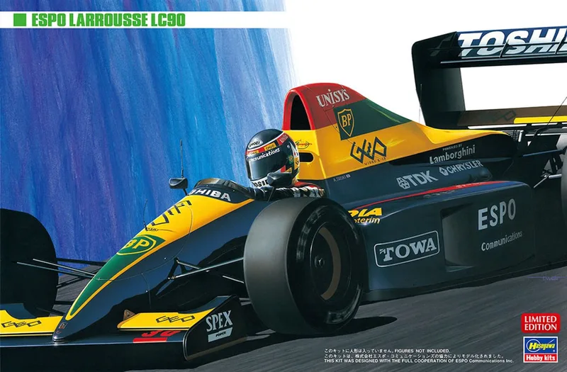 Modelbouwpakket Auto - 20330 ESPO Larrousse Lola LC90 Lamborghini 1990 - Limited Edition - Britse Formule 1-auto Plastic - 1:24 - Modelbouw von Hasegawa in Mehrfarbig – Produktfoto