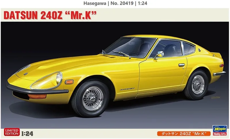 Modelbouwpakket Auto - 20419 Nissan Datsun Fairlady 240Z `Mr.K` - Auto Plastic - 1:24 - Modelbouw fra Hasegawa i Flerfarvet – produktbillede