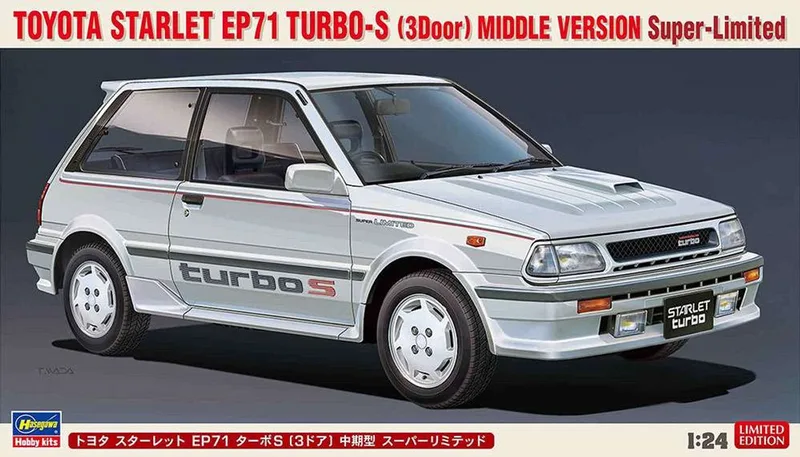 Modelbouwpakket Auto - 20508 (21132) Toyota Starlet EP71 Turbo 3 door Mid. Version Plastic - 1:24 - Modelbouw från Hasegawa i Flerfärgad – produktbild