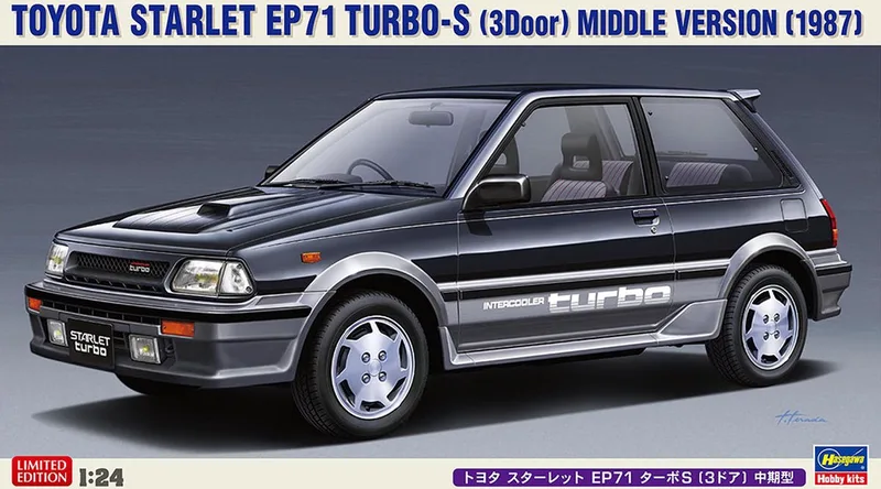 Modelbouwpakket Auto - 20559 Toyota Starlet EP71 Turbo-S - Middle Vers.1987 Plastic - 1:24 - Modelbouw by Hasegawa in Multicolour – product photo