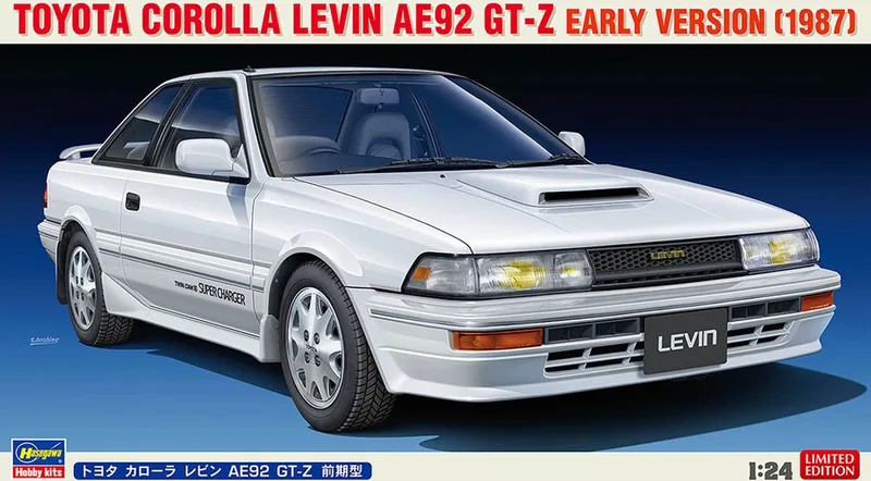 Modelbouwpakket Auto - 20596 Toyota Corolla Levin AE92 GT-Z Early Version Plastic - 1:24 - Modelbouw by Hasegawa in Multicolour – product photo