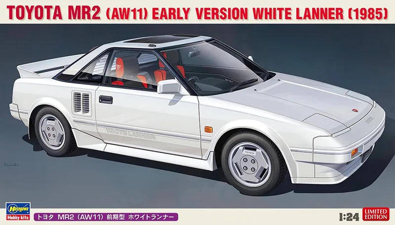 Modelbouwpakket Auto - 20656 Toyota MR2 (AW11) Early Version White Lanner 1985 Plastic - 1:24 - Modelbouw by Hasegawa in White – product photo
