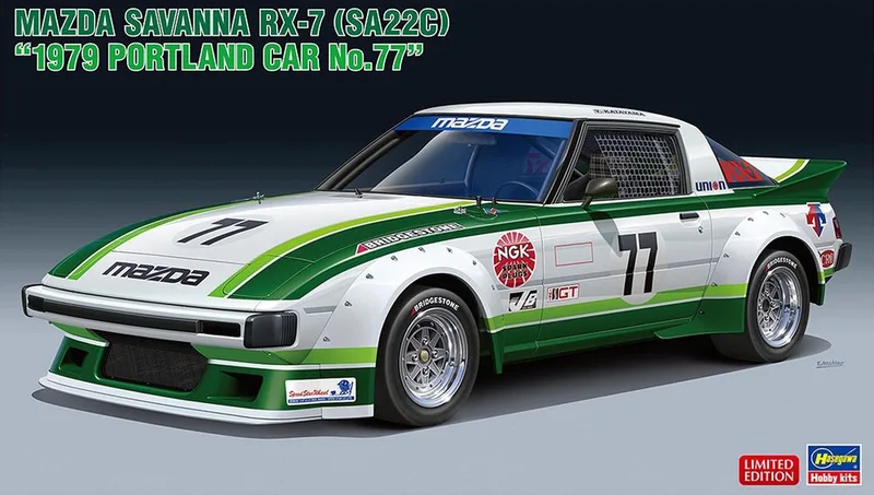 Modelbouwpakket Auto - 20661 Mazda Savanna RX-7 (SA22C) 1979 Portland Car No.77 Plastic - 1:24 - Modelbouw by Hasegawa in Multicolour – product photo