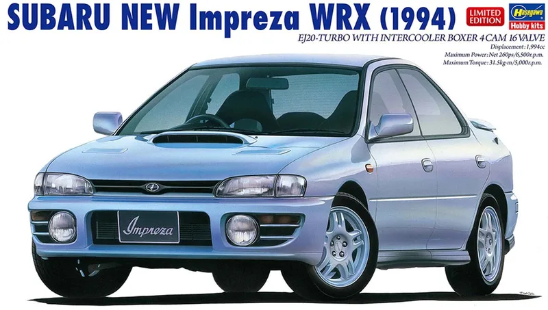 Modelbouwpakket Auto - 20675 Subaru New Impreza WRX 1994 - Japanse Auto Plastic - 1:24 - Modelbouw van Hasegawa in Meerkleurig – productfoto