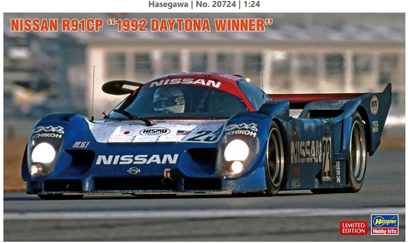 Modelbouwpakket Auto - 20724 Nissan R91CP -1992 Daytona Winnaar- - Rauto Plastic - 1:24 - Modelbouw fra Hasegawa i Flerfarvet – produktbillede