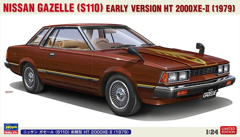 Modelbouwpakket Auto - 20731 Nissan Gazelle - S110 - Vroege Versie HT 2000XE-II - 1979 - Auto Plastic - 1:24 - Modelbouw fra Hasegawa i Flerfarvet – produktbillede