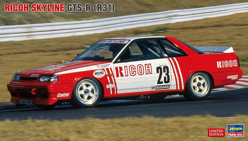 Modelbouwpakket Auto - 20741 Ricoh Skyline GTS-R (R31) - Nissan - Rauto Plastic - 1:24 - Modelbouw by Hasegawa in Multicolour – product photo
