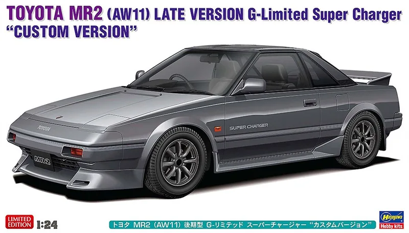 Modelbouwpakket Auto - 20755 Toyota MR2 AW11 - Late Versie G-Limited Super Charger - Custom Version - Japanse Auto Plastic - 1:24 - Modelbouw van Hasegawa in Meerkleurig – productfoto
