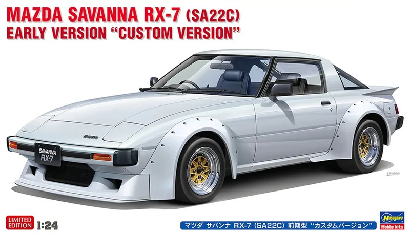 Modelbouwpakket Auto - 20760 Mazda Savanna RX-7 SA22C - Vroege Versie - Custom Versie - Japanse Auto Plastic - 1:24 - Modelbouw by Hasegawa in Multicolour – product photo