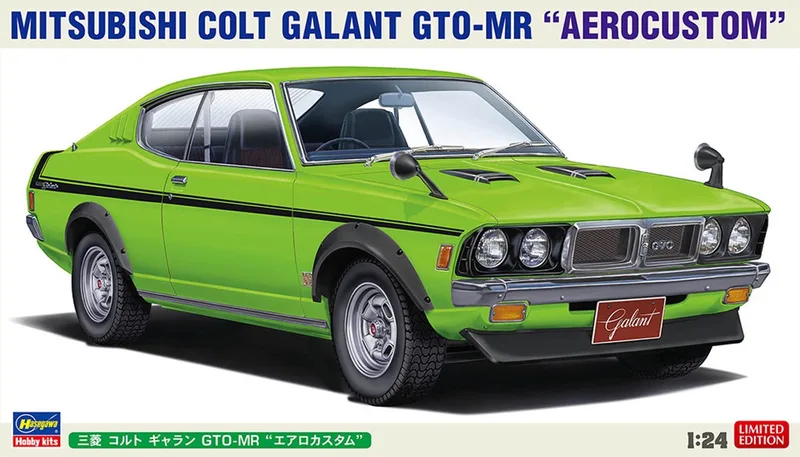 Modelbouwpakket Auto - 20762 Mitsubishi Colt Galant GTO-MR Aero Custom - Japanse Auto Plastic - 1:24 - Modelbouw van Hasegawa in Meerkleurig – productfoto