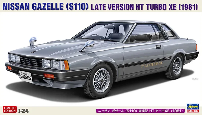 Modelbouwpakket Auto - 20771 Nissan Gazelle S110 Late Versie HT Turbo XE 1981 - Japanse Auto Plastic - 1:24 - Modelbouw van Hasegawa in Meerkleurig – productfoto