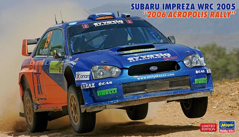 Modelbouwpakket Auto - 20774 Subaru Impreza WRC 2005 - 2006 Acropolis Rally - Japanse Rauto Plastic - 1:24 - Modelbouw van Hasegawa in Meerkleurig – productfoto