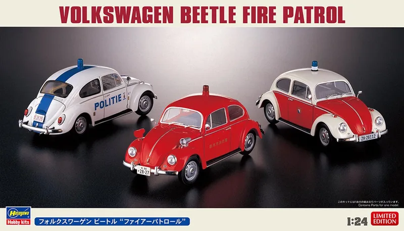 Modelbouwpakket Auto - 20779 Volkswagen Beetle Brandweerpatrouille - Duitse Auto Plastic - 1:24 - Modelbouw by Hasegawa in Multicolour – product photo