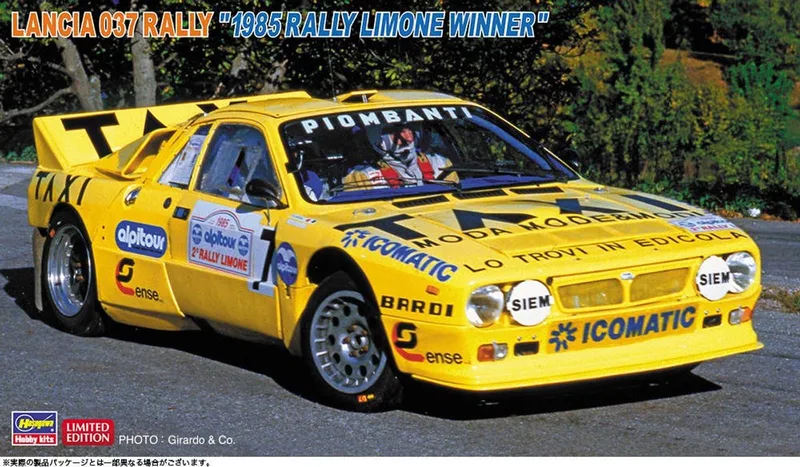 Modelbouwpakket Auto - 20806 Lancia 037 Rally - 1985 Rally Limone Winner - Italiaanse Rallyauto Plastic - 1:24 - Modelbouw van Hasegawa in Meerkleurig – productfoto