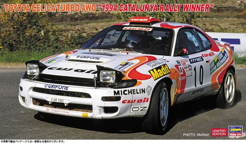 Modelbouwpakket Auto - 20807 Toyota Celica Turbo 4WD - 1994 Catalunya Rally Winner - Japanse Rallyauto Plastic - 1:24 - Modelbouw by Hasegawa in Multicolour – product photo