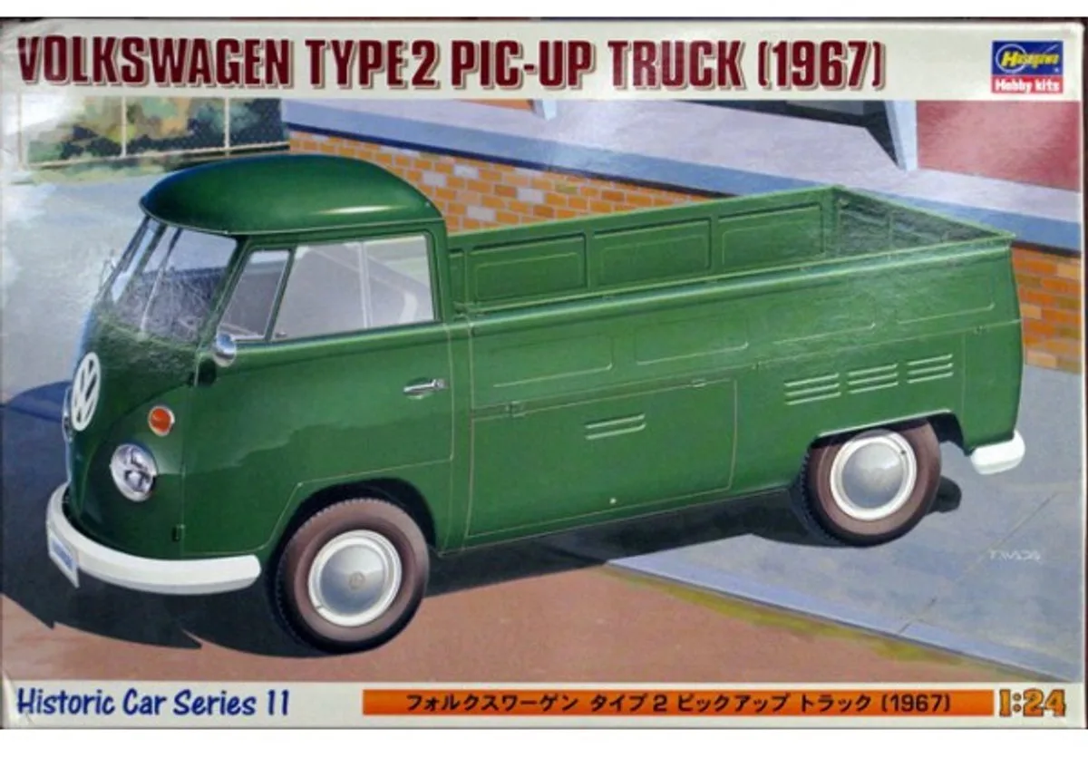 Modelbouwpakket Auto - 21211Volkswagen VW Type2 Pic-up Truck 1967 Plastic - 1:24 - Modelbouw de Hasegawa en Multicolore – photo produit