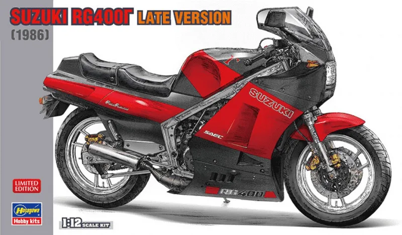 Modelbouwpakket Auto - 21728 Suzuki RG400I Motor Plastic - 1:12 - Modelbouw de Hasegawa en Multicolore – photo produit