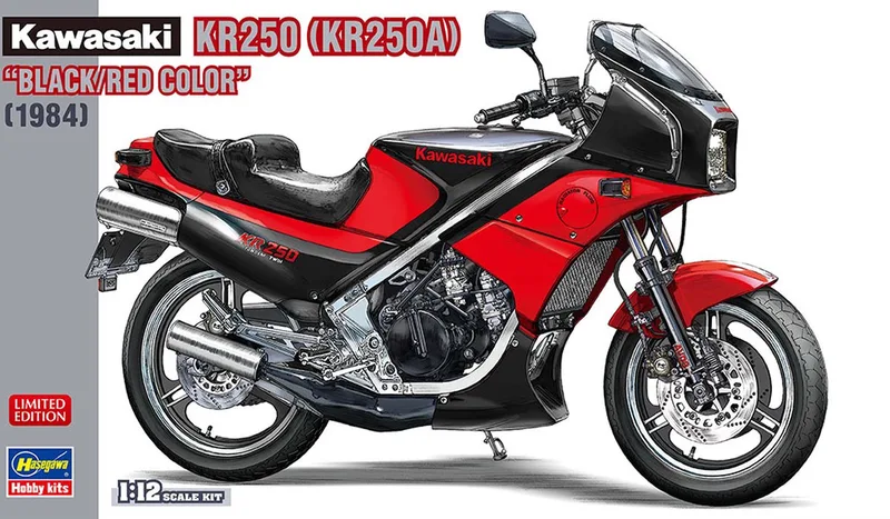 Modelbouwpakket Auto - 21740 Kawasaki KR250 (KR250A) Motor Plastic - 1:12 - Modelbouw van Hasegawa in Meerkleurig – productfoto