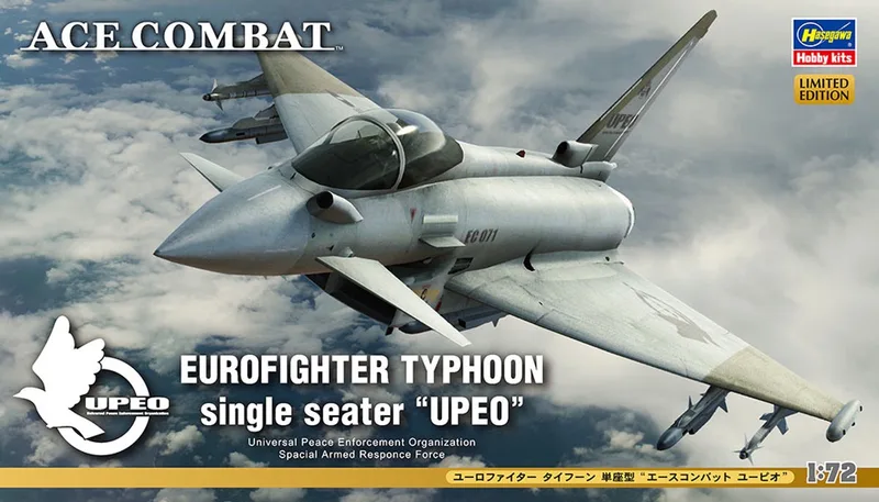 Modelbouwpakket Auto - 52155 Combat Eurofighter Typhoon Single Seater UPEO - Europese Straaljager Plastic - 1:72 - Modelbouw by Hasegawa in Multicolour – product photo