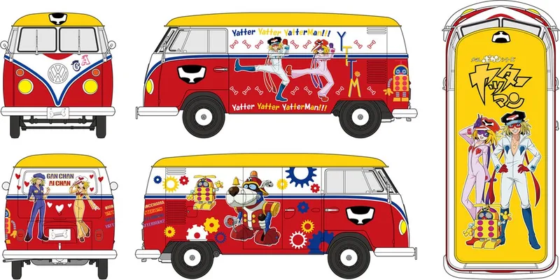Modelbouwpakket Auto - 52413 Time Bokan serie Yatterman Volkswagen Type 2 Bestelwagen -Yatterman- Plastic - 1:24 - Modelbouw by Hasegawa in Multicolour – product photo