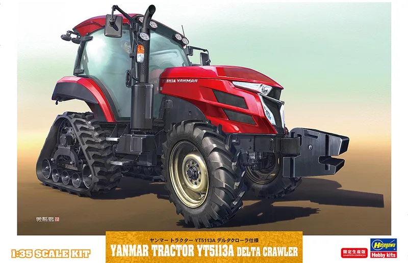 Modelbouwpakket Landbouwvoertuigen - 66104 Yanmar Tractor YT5113A -Delta-rupsaandrijving Specificatie - Landbouwtractor Plastic - 1:35 - Modelbouw från Hasegawa i Flerfärgad – produktbild