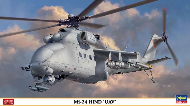Modelbouwpakket Militaire voertuigen - 02317 Mi-24 Hind UAV Plastic - 1:72 - Modelbouw von Hasegawa in Mehrfarbig – Produktfoto