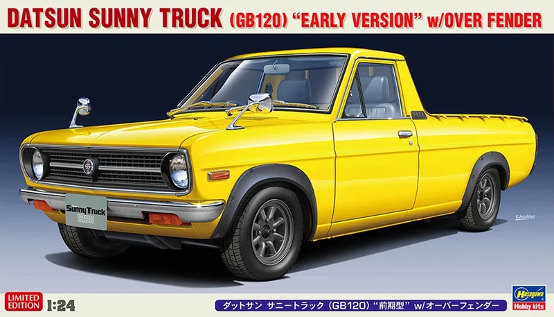 Modelbouwpakket Militaire voertuigen - 20641 Datsun Sunny Truck GB120 Early Version met Overfenders - Japanse Auto Plastic - 1:24 - Modelbouw van Hasegawa in Meerkleurig – productfoto