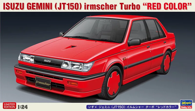 Modelbouwpakket Militaire voertuigen - 20664 Isuzu Gemini (JT150) Irmscher Turbo -Red Color- Plastic - 1:24 - Modelbouw by Hasegawa in Red – product photo