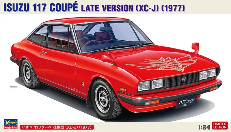 Modelbouwpakket Militaire voertuigen - 20767 Isuzu 117 Coupé - Late Versie XC-J 1977 - Japanse Auto Plastic - 1:24 - Modelbouw van Hasegawa in Meerkleurig – productfoto
