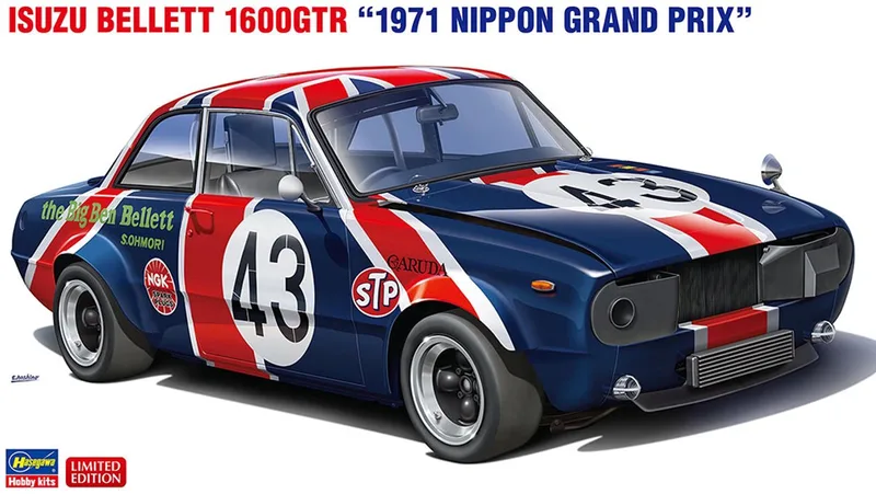 Modelbouwpakket Militaire voertuigen - 20776 Isuzu Bellett 1600GTR 1971 Nippon Grand Prix - Japanse Rauto Plastic - 1:24 - Modelbouw van Hasegawa in Meerkleurig – productfoto