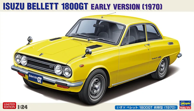 Modelbouwpakket Militaire voertuigen - 20794 Isuzu Bellett 1800GT Early Version 1970 - Japanse Auto Plastic - 1:24 - Modelbouw van Hasegawa in Meerkleurig – productfoto