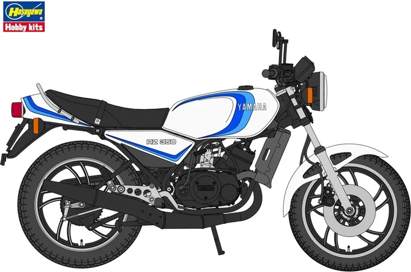 Modelbouwpakket Militaire voertuigen - 21515 Yamaha RZ350 Motor (4U0) 1981 Plastic - 1:12 - Modelbouw by Hasegawa in Multicolour – product photo