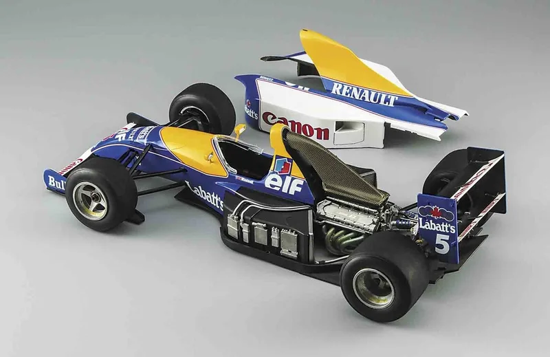 Modelbouwpakket Militaire voertuigen - 51049 Williams FW14 with Metal Parts CH49 Plastic - 1:24 - Modelbouw by Hasegawa in White – product photo