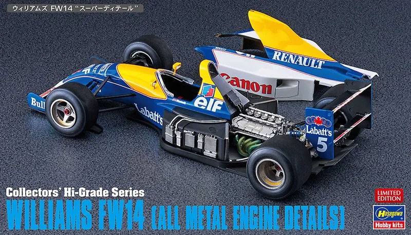 Modelbouwpakket Militaire voertuigen - 51156 Williams FW14 - Metalen Motordetails - Formule 1 Auto Plastic - 1:24 - Modelbouw van Hasegawa in Meerkleurig – productfoto