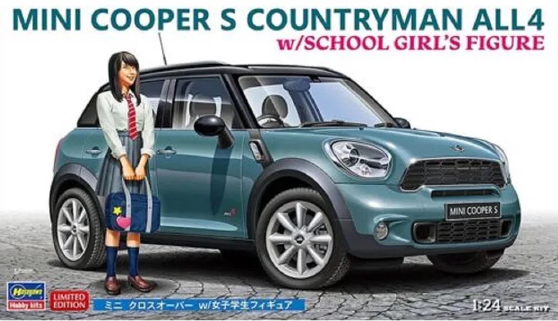 Modelbouwpakket Militaire voertuigen - 52359 MINI Cooper Countryman All-4 met Figuur Plastic - 1:24 - Modelbouw by Hasegawa in Multicolour – product photo