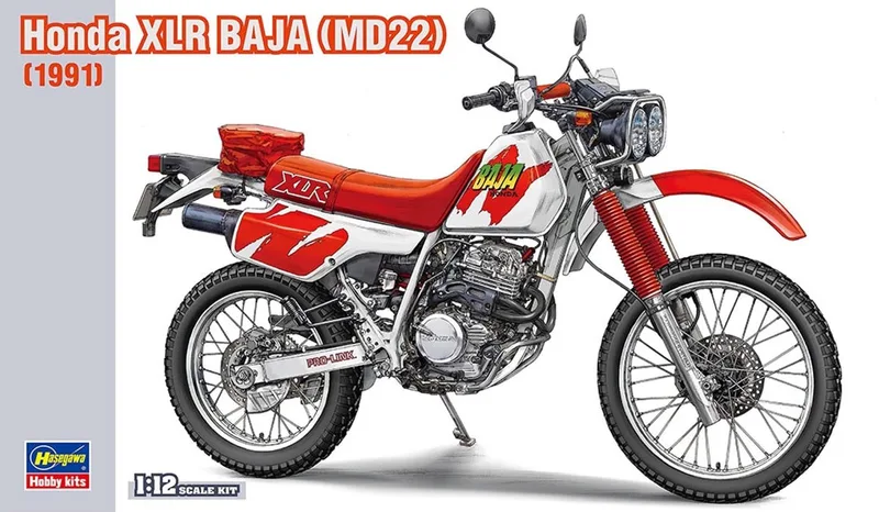 Modelbouwpakket Motorfiets - 21516 Honda XLR Baja - MD22 - 1991 - Motorfiets Plastic - 1:12 - Modelbouw by Hasegawa in Multicolour – product photo