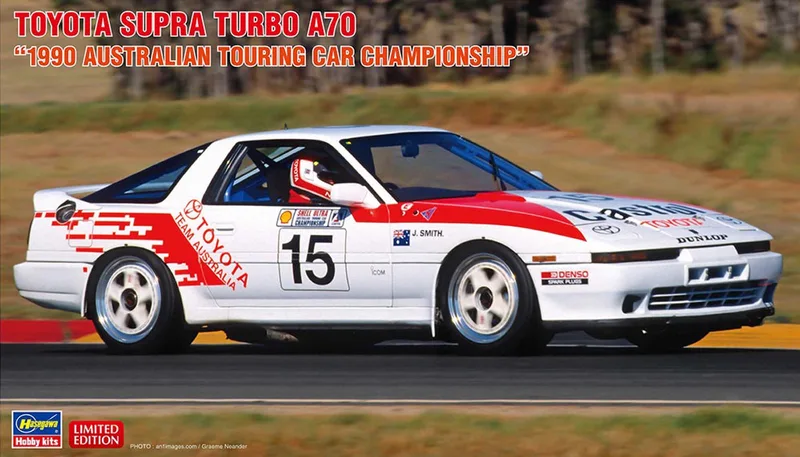 Modelbouwpakket Schepen - 20815 Toyota Supra Turbo A70 1990 Australian Touring Car Championship - Japanse Rauto Plastic - 1:24 - Modelbouw by Hasegawa in Multicolour – product photo