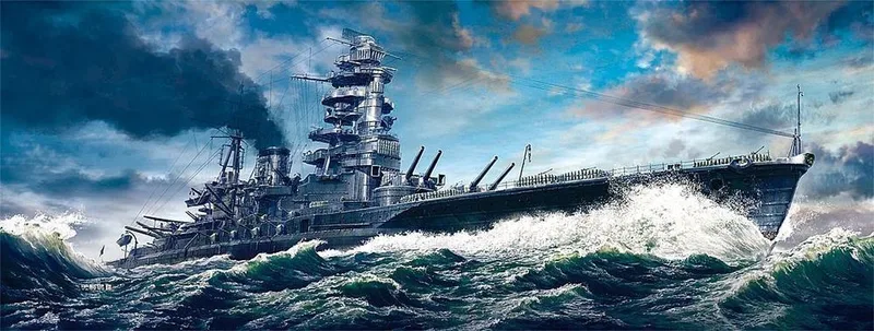Modelbouwpakket Schepen - 40073 IJN Nagato - Battle of Leyte Gulf WWII - Nagato-klasse - Japans Slagschip Plastic - 1:350 - Modelbouw från Hasegawa i Flerfärgad – produktbild