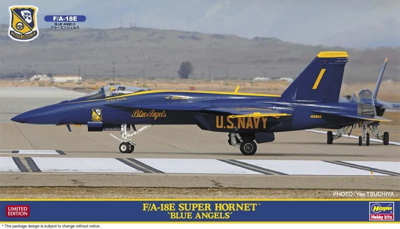 Modelbouwpakket Vliegtuigen - 02467 Boeing F/A-18E Super Hornet `Blue Angels´ - Limited Edition Plastic - 1:72 - Modelbouw by Hasegawa in Blue – product photo
