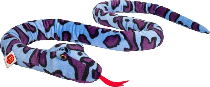 Knuffeldier Slang - zachte pluche stof - premium knuffels - 175 cm - Reptielen van Teddy Hermann in Blauw – productfoto
