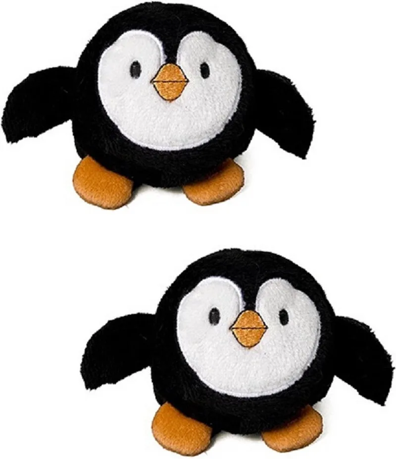 2x stuks pluche pinguin 7 cm - Mini knuffeldieren pinguins by Heunec in Multicolour – product photo
