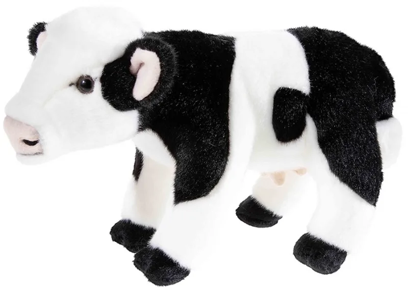 knuffel koe zwartbont 25cm pluche speelgoed dier. by Heunec in Black – product photo