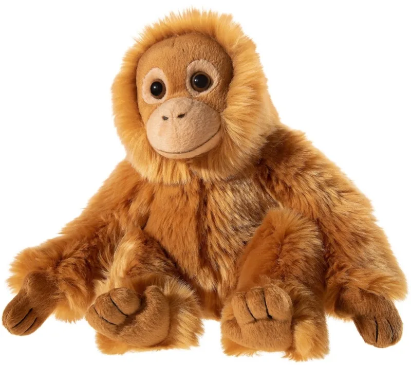 knuffel orang-oetan pluche 24cm - zachte knuffel aap. by Heunec in Beige, Brown – product photo