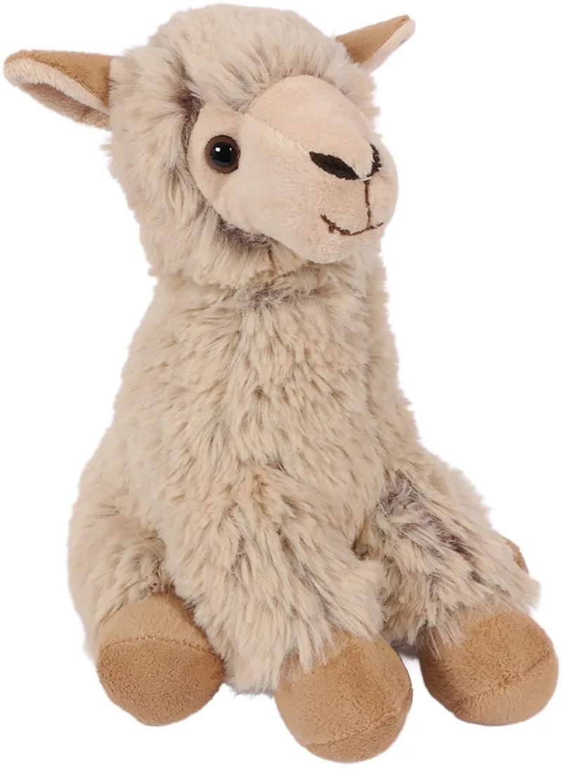 pluche beige alpaca/lama knuffel - 24 cm - zittend - knuffels de Heunec en Multicolore – photo produit