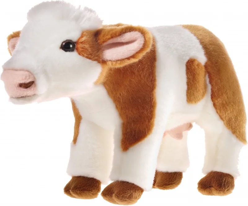 Pluche knuffel koe - boerderijdier - 27 cm - knuffel cadeau fra Heunec i Flerfarvet – produktbillede