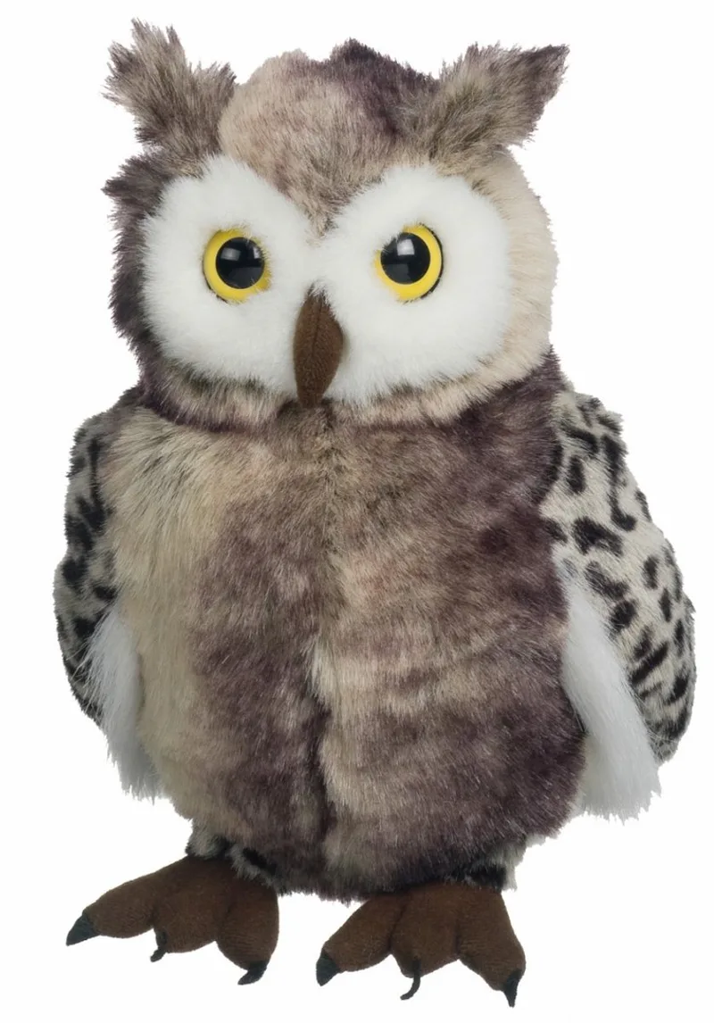 Pluche knuffel uil - 30 cm - knuffeldieren - Speelgoed - Uilen - Vogels fra Heunec i Grå – produktbillede